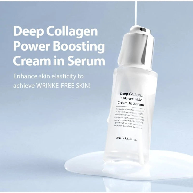 Korean Silk Collagen Essence Serum Deep Collagen Intensive Revitalizing Essence Cream Peptide Firming Face Women Hydrating Care