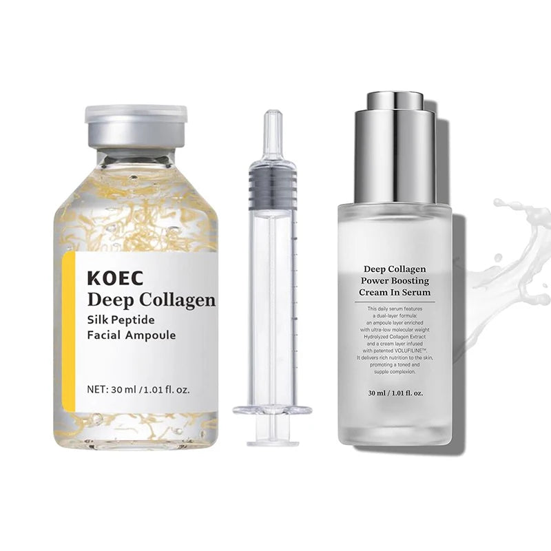 Korean Silk Collagen Essence Serum Deep Collagen Intensive Revitalizing Essence Cream Peptide Firming Face Women Hydrating Care