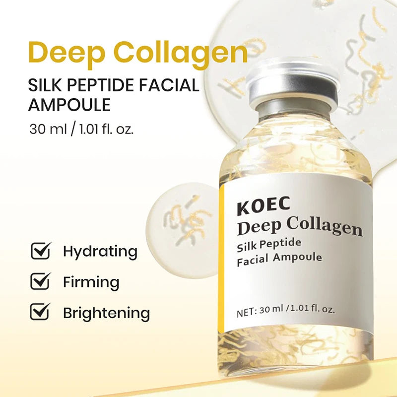 Korean Silk Collagen Essence Serum Deep Collagen Intensive Revitalizing Essence Cream Peptide Firming Face Women Hydrating Care